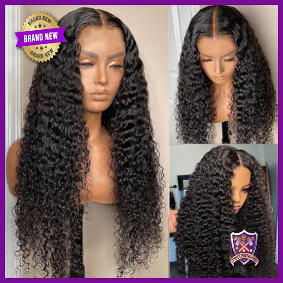 20 Inch Human Hair Glueless Wig Deep Wave 180 Density Pre Plucked main image 6